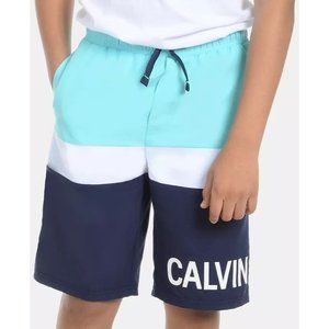 Calvin Klein Big Boys Colorblocked Volley Swimsuit